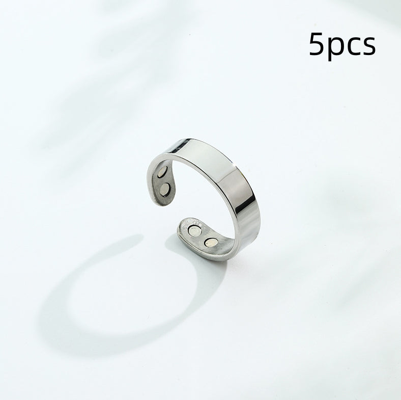 Anti Snoring Ring Stopper Sleeping Breath Aid Acupressure Treatment Stop Snore Health Care Magnetic Therapy Finger Ring Healthy Jewelry