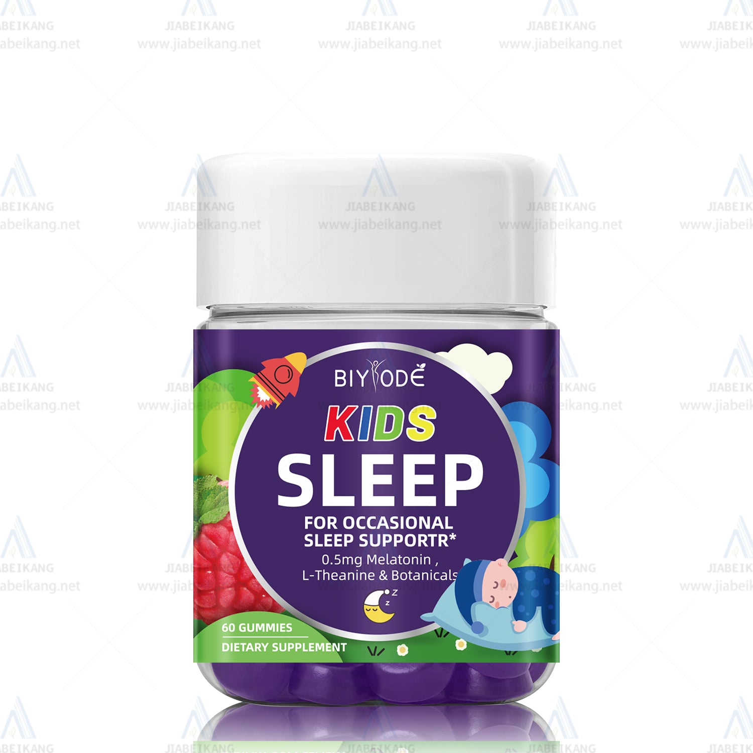 Ready Stock Wholesale OEM ODM Custom Kids Multivitamin Supplement Children Melatonin Sleep Support Gummies
