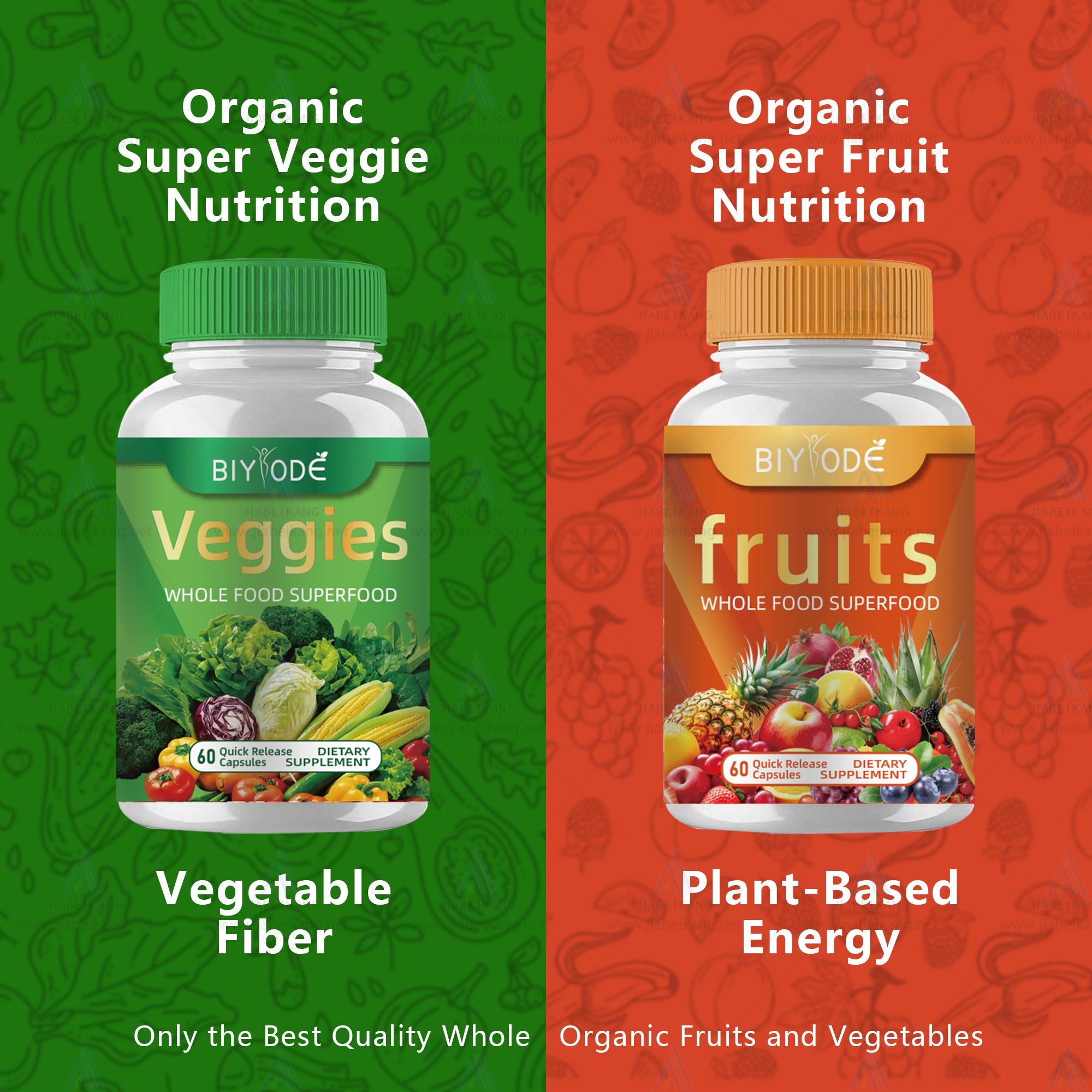 Superfood Multivitamin Fruit And Vegetable Supplement Veggie Dietary Capsules For Immune System Support