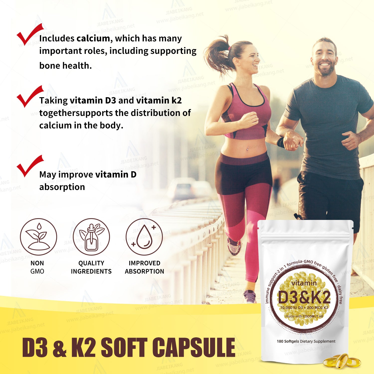 D3 K2 Vitamin Supplement Wholesale Joint Support Vitamin Capsules Softgel