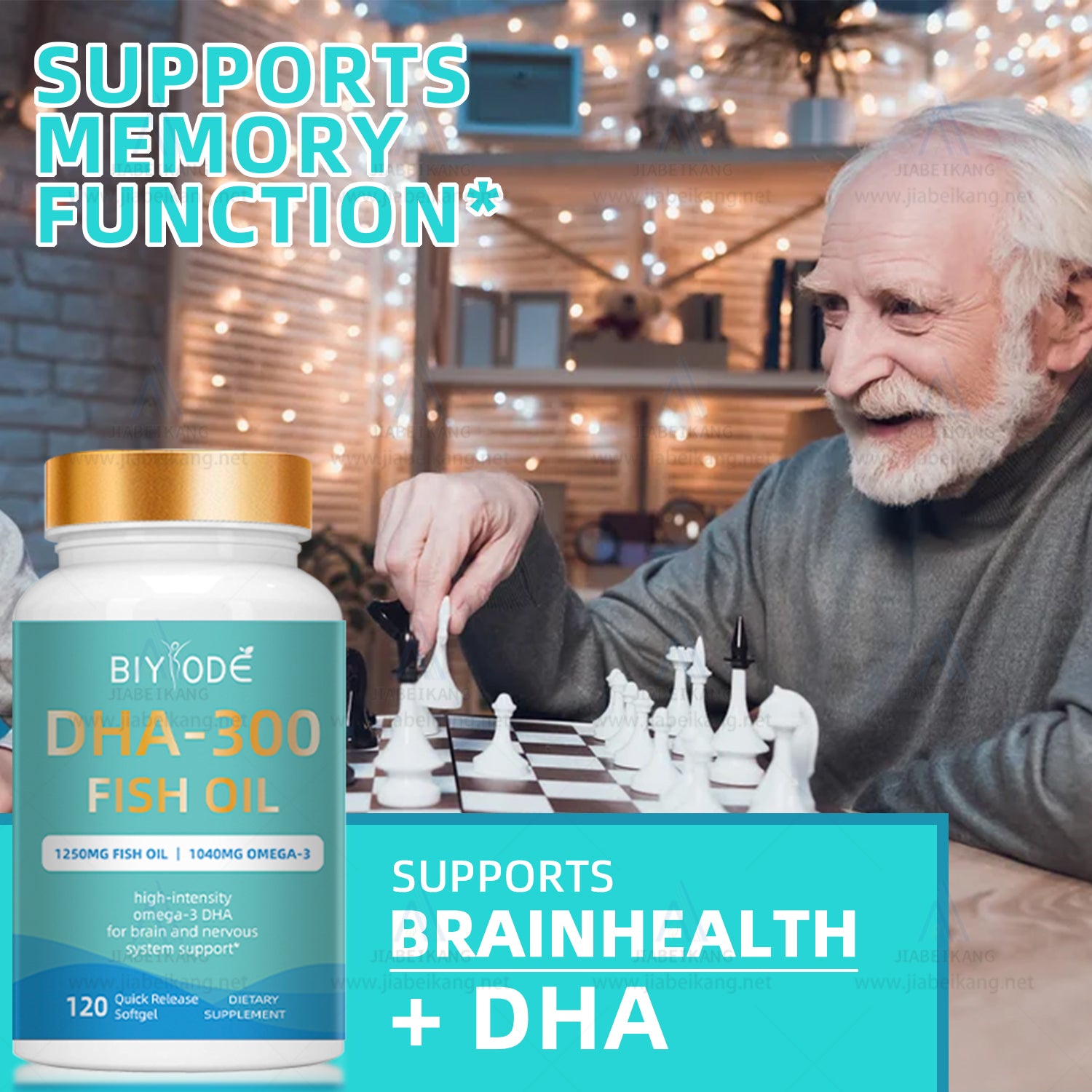 Wholesale DHA-300 Omega-3 Fish Oil Softgel Capsules Best Selling Supplement