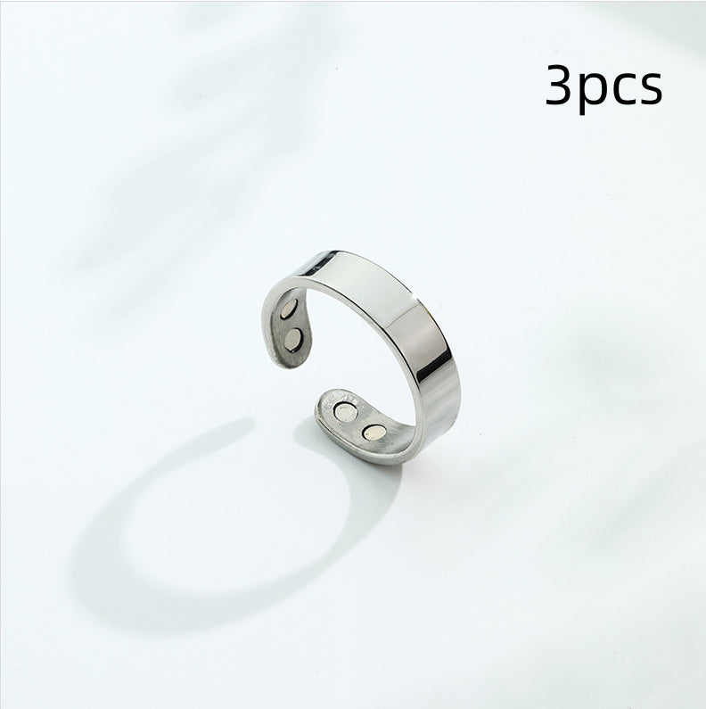 Anti Snoring Ring Stopper Sleeping Breath Aid Acupressure Treatment Stop Snore Health Care Magnetic Therapy Finger Ring Healthy Jewelry